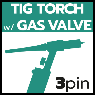 TIG Torch with Gas Valve