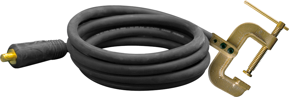 Helvi - 43210247K - Ground cable with C-clamp · 70 mm² · 5 mt · conn. 95 mm²