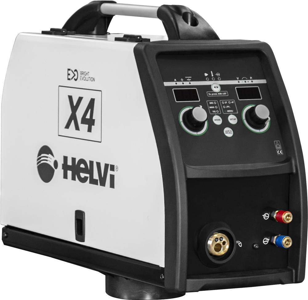 Helvi - 99420079A - Wire feeder X4 · SYNERGIC · H₂O