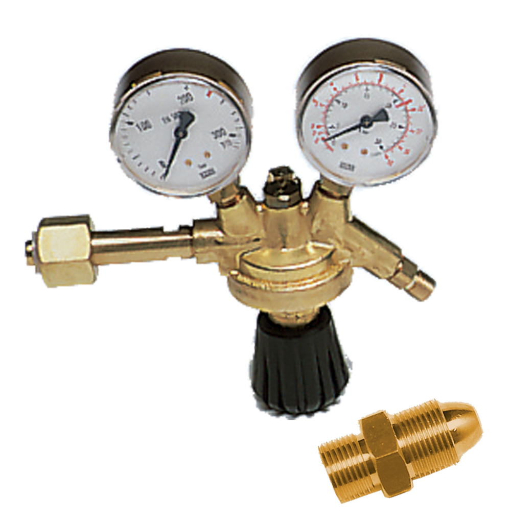 Helvi - 22905029K - Riduttore di pressione Maxi CO2 + Adattatore per bombole Argon / CO2